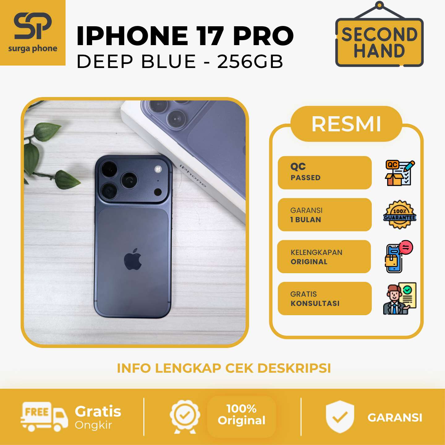 IPHONE 17 PRO BLUE 256GB EX IBOX